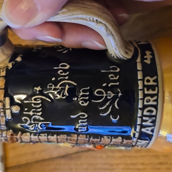 Vintage German Biersteins with Pewter Lids - Set of 2 - Picture 8 of 11